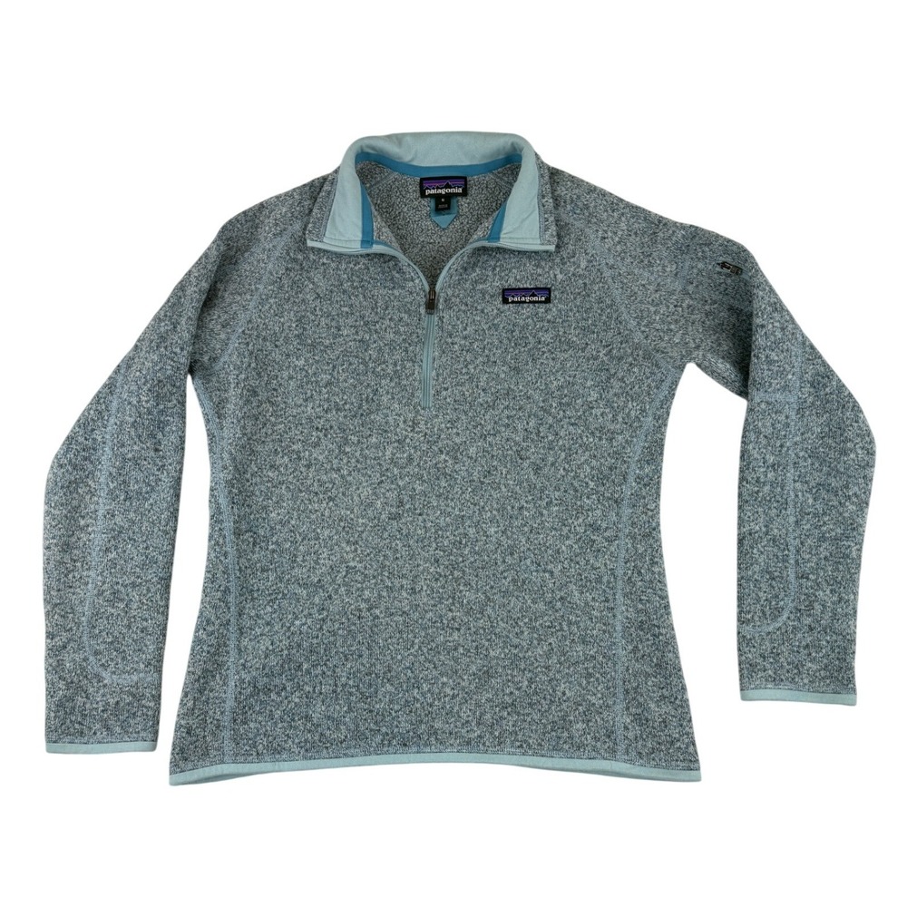 Patagonia Better Sweater Pullover Womens Medium Blue 1/4 Zip Fleece 25617
